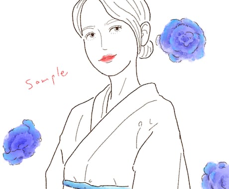 商用利用可！ おしゃれな線画でアイコンを描きます 個性あふれるイラストでSNS・ココナラ・ブログの集客力UP！ イメージ2