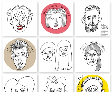 やわらかいシンプルな手描きで、似顔絵をお届けします 人物もしくは動物の似顔絵、その他対象でもご相談に応じます イメージ1