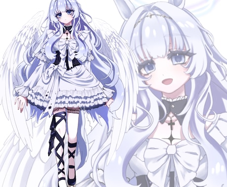 配信用アバターやVTuberの立ち絵作成いたします 雰囲気や世界観を重視した立ち絵を作成します。 イメージ1