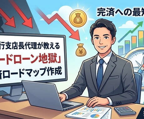 カードローン地獄脱出・完済ロードマップ作成します 元銀行支店役席「カードローン地獄」脱出・完済ロードマップ作成 イメージ1