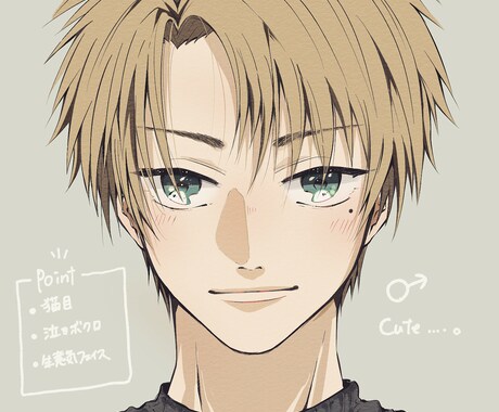 SNS用のアイコン作成致します キラキラかつシンプルな美男美女のイラスト描きます。 イメージ2