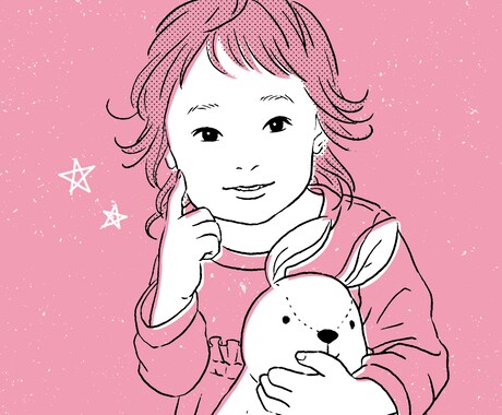 写真を元にリアルめでおしゃれな似顔絵を描きます プロのデザイナーが写真を元におしゃれな似顔絵を描きます イメージ2