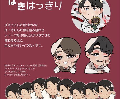 2次ok【ぱきはっきり】理想のアイコン制作します ぱきっと、はっきり。可愛くも、シャープにも。貴方の思うままに イメージ2