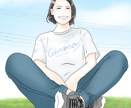 透明感のある、爽やかで明るい似顔絵を描きます 似顔絵を描きます！アイコンやプレゼント、ホームページに！ イメージ2