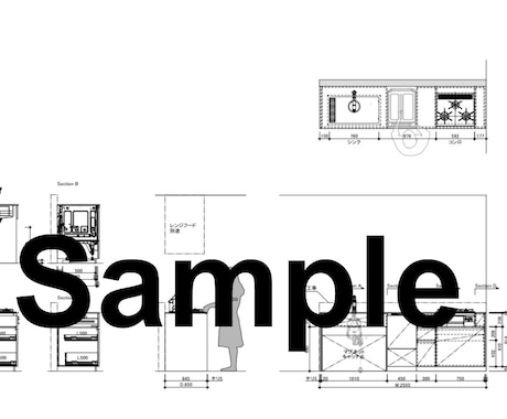 箱物家具図面を作成します 手描きや写真から実制作前提の図面作成、PDF/DWG納品対応 イメージ2
