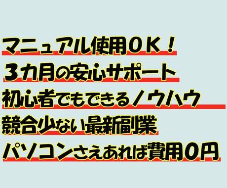 知識も経験もないあなた！お金になるノウハウ教えます 知識を売れるようになる２ヵ月間の無料徹底サポート付き！ イメージ2