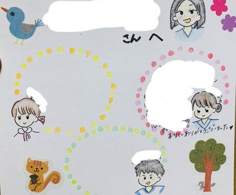 お手紙や色紙のイラストを描きます 贈りたい人への思いを込めたイラストを描きます イメージ2