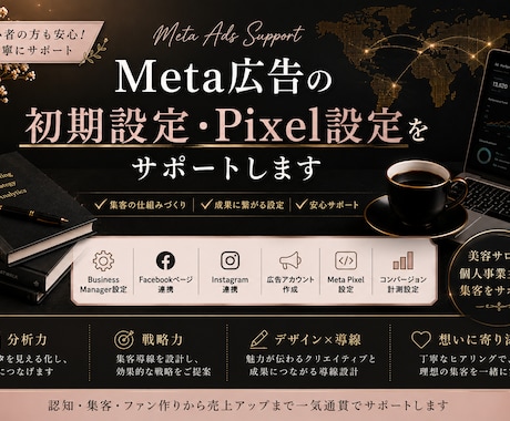 Meta広告初期設定サポートします 広告配信前の複雑な設定をまとめてサポートします イメージ1