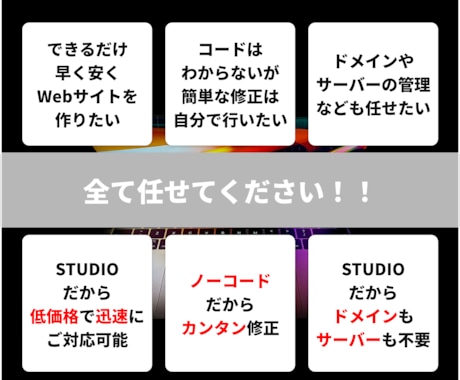 STUDIOレクチャー込み！サイトを制作します 高品質・高機能なWebサイトをSTUDIOで制作致します！ イメージ2