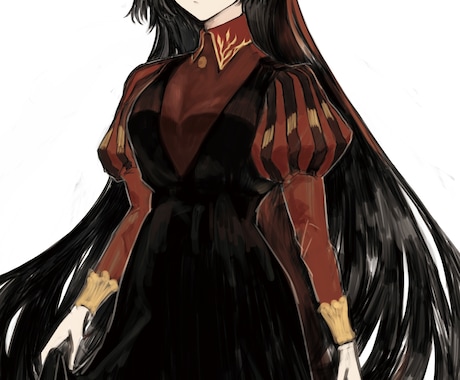 アイコンイラスト・立ち絵・一枚絵制作します ゴシック/ロリィタ/幻想的な一枚を イメージ2