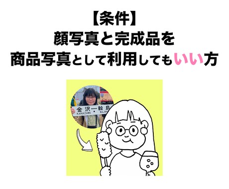 モニター版　安価でゆるい似顔絵描きます 顔写真＆完成品を商品ページに載せてもいい方限定の激安プラン イメージ2