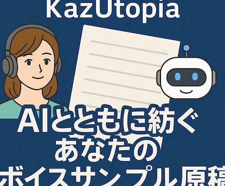 AIと一緒に、ボイスサンプル原稿【本格派】作ります 忘れられない“声の世界観”を創る原稿をお届けします イメージ1