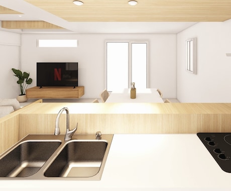 格安で複数パターン比較okの住宅パース制作します こだわる新築施主様に！色・家具を比較できる住宅パース制作 イメージ2