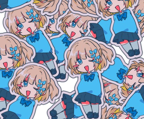 ステッカー風のイラストをお描きします ステッカー風の可愛いイラストをお描きします！ イメージ1