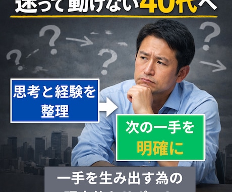 迷って動けない40代へ｜次の一手を整理します 頭の中を整理して次に進む方向を一緒に見つけます イメージ1