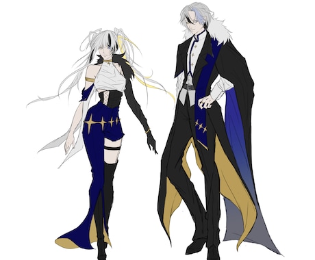 キャラデザ＆立ち絵制作いたします 立ち絵＆キャラデザ＆リファレンスシートの制作が可能です！ イメージ2