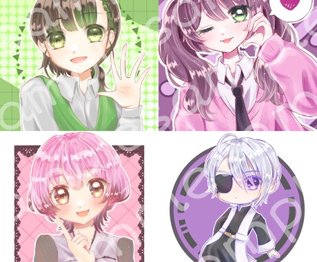 かわいいアイコン描きます 魅力的なキャラクターアイコンお描きします イメージ2