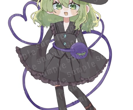 商用利用OK！歌みたサムネ,1枚絵など描きます ゆるふわに,可愛く仕上げます！SD等身いろいろ イメージ2