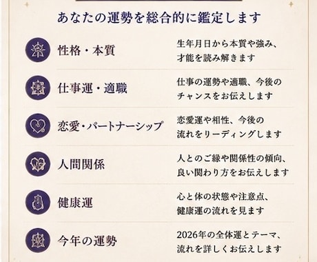 四柱推命×タロットで運命鑑定します 先着5名様限定モニター価格でのご提供です イメージ2