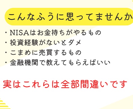 新NISA各種手続きから設定までサポートします 「新NISAって何？」からすべて解決！初心者向けスタートナビ イメージ2