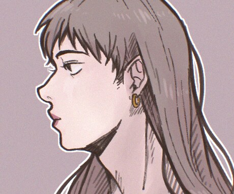 商用OK！横顔イラスト描きます 最短即日納品！SNSアイコンに！似顔絵からエルフまで！ イメージ2
