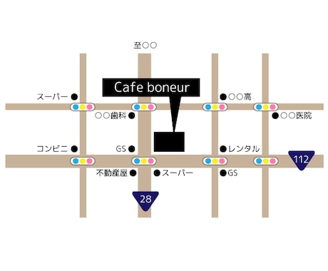 手書き画像から地図を作成致します チラシや名刺・HPに地図が必要な時に！ イメージ2