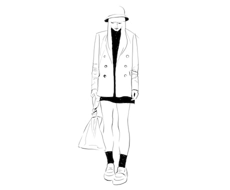 モノクロ調のお洒落なイラストを提供いたします 大手企業の広告デザインをしたデザイナーがイラスト制作します イメージ2