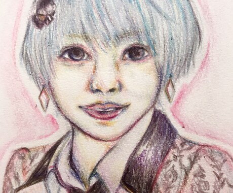 色鉛筆で似顔絵を描きます 暖かい絵をお探しの方にオススメ！ イメージ1
