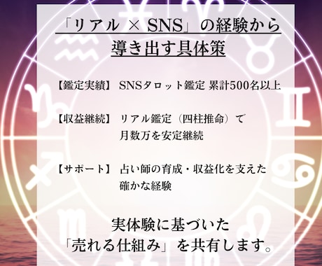 占い師専門！集客と売れる導線をアドバイスします 500人鑑定＆育成実績のある元占い師が、収益化を支えます イメージ2
