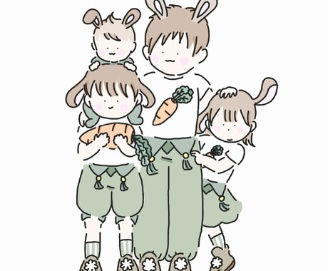 ゆる~い似顔絵、オリジナルイラストお描きします SNSアイコン、プレゼント、思い出に【無料オプション多数！】 イメージ2