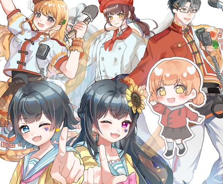 SD2000円〜お好きなイラストを作成します 立ち絵、アイコン、サムネイラストなどが必要な方へ！ イメージ1