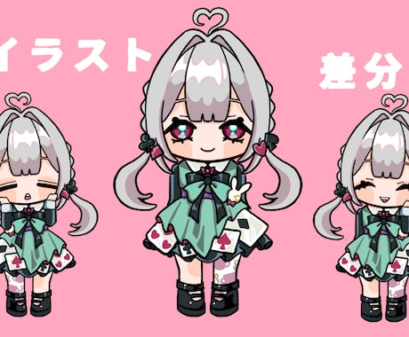 差分付き！ミニキャラ描きます イメージ1