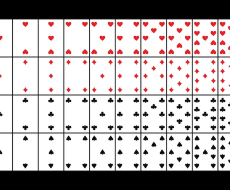 トランプカードの図柄配置作業をお手伝いします 意外と面倒な図柄配置
