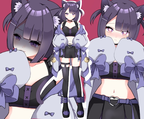 １枚絵のパーツ分けも対応できます 最安値3000円からVtuberLive2dモデリング対応中 イメージ2