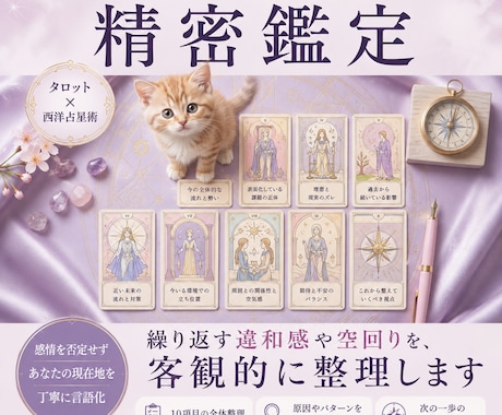 全方位10項目で運勢を整理し、違和感を読み解きます 頑張り方の空回りを整理。今の状況を客観的に読み解きます イメージ1