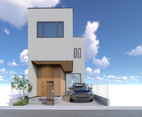 1級建築士が高品質な外観パースを作成します 設計まで行う現役の建築士がフォトリアルに再現します イメージ1