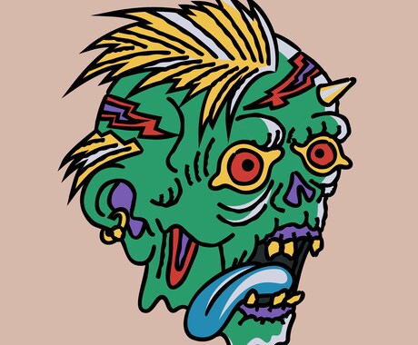 ストリート調デザインのイラスト・ロゴ作成します キャッチーでカラフル！格好良くてかつ少し抜けた雰囲気！ イメージ2