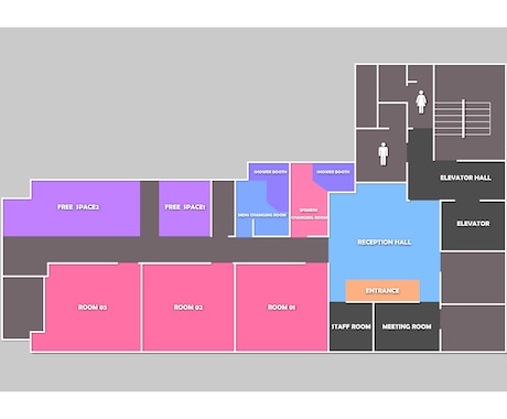 初めての方でも迷わない館内図・フロアマップ作ります 商業施設・病院・オフィス向け／分かりやすい＆プロ品質設計 イメージ2