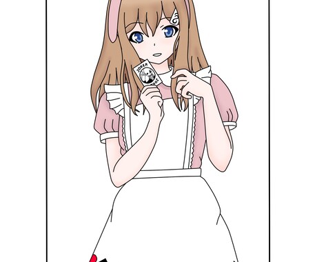イラスト描きます 女の子の白黒イラスト描きます！ イメージ1