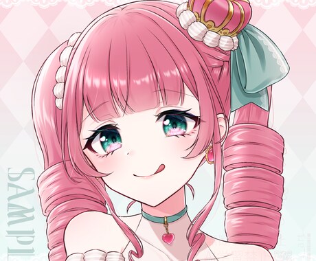 キャラデザ丸投げ！かわいい女の子のアイコン描きます 好きな色とキーワードを選ぶだけで簡単依頼！ イメージ2