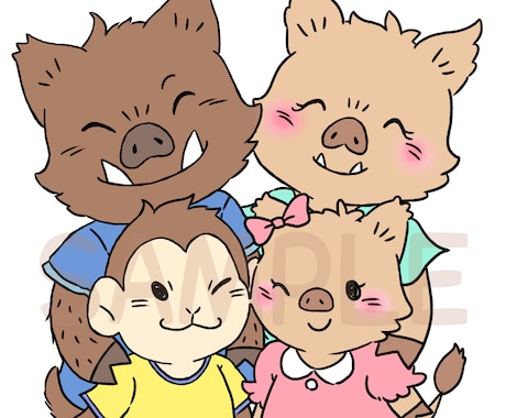 商用OK!可愛らしく愉快な生き物イラスト描きます 記念日やアイコンなどに!キャラクター寄りのタッチで描きます! イメージ2