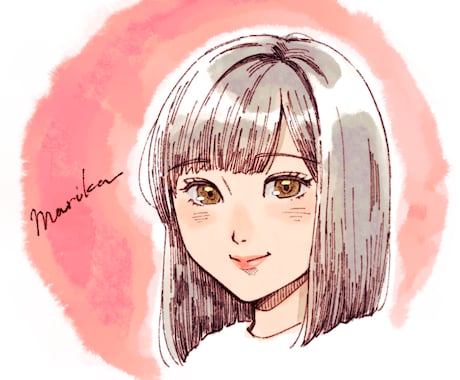 ほんのり似ている似顔絵アイコン描きます 絵柄は2種類。お好きな方を選べます！ イメージ1