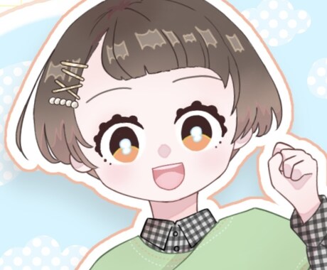 SNSアイコン等に❁可愛い女の子のイラスト描きます くりくりおめめとキュートな色合いが特徴◎ イメージ2