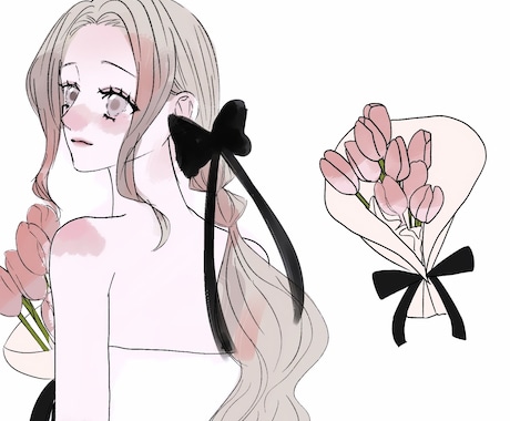 大人可愛い♡ナチュラルアイコン描きます コスメや美容、女性向けのイラストです。 イメージ1