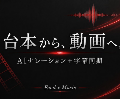 台本からAIナレーション動画を作ります 台本を送るだけ。字幕まで同期した完成動画にて納品します イメージ1