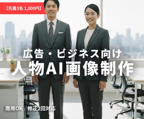 AI画像生成｜商用OK｜SNS・広告画像制作します 撮影不要で広告品質の画像を制作 イメージ1