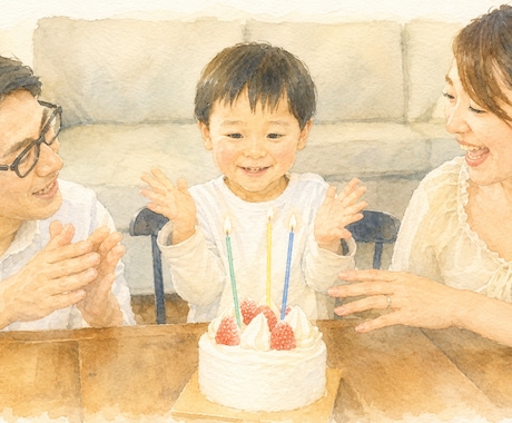 お写真をふんわり優しい水彩画風にします 大切な思い出を優しいアートに♪ イメージ1