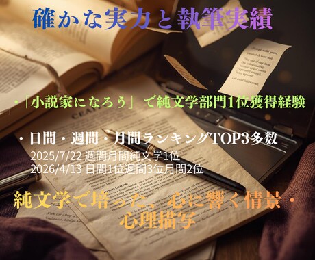 著作権譲渡可！あなたの理想を物語にします 3名様限定！なろう文芸1位作家が理想を形にします！ イメージ2