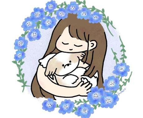 カラーver.ゆるっとかわいいアイコン描きます ゆるくかわいいアイコンを描きます イメージ1
