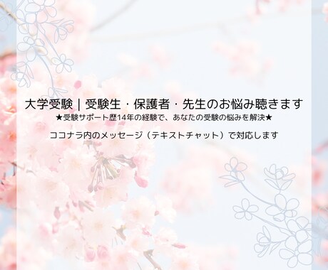 大学受験｜受験のお悩み解決します ★受験サポート歴14年の経験で、あなたの受験の悩みを解決★ イメージ1